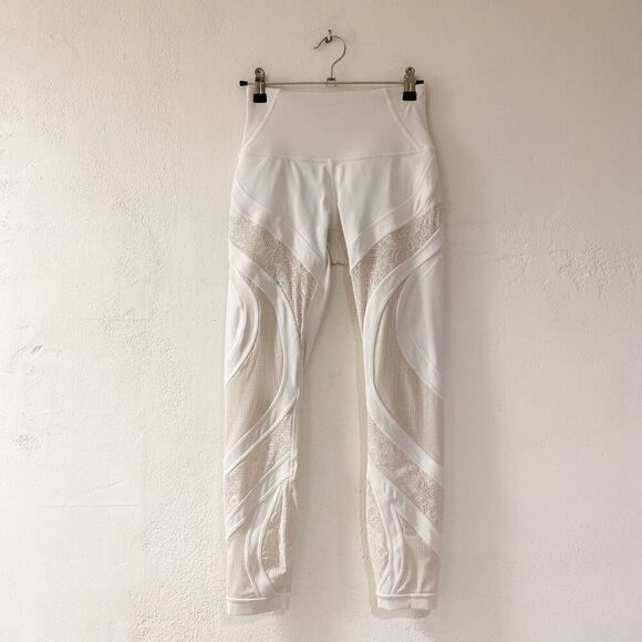 Lululemon Wunder Under High-Rise Tight 25" Lace in White Size 4 - Picture 2 of 8